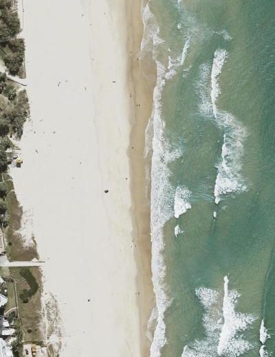 Aerial view of Surfers Paradise Beach next to the sample address